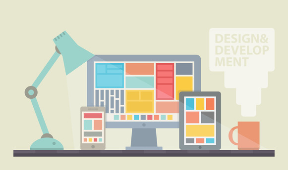Web design development illustration